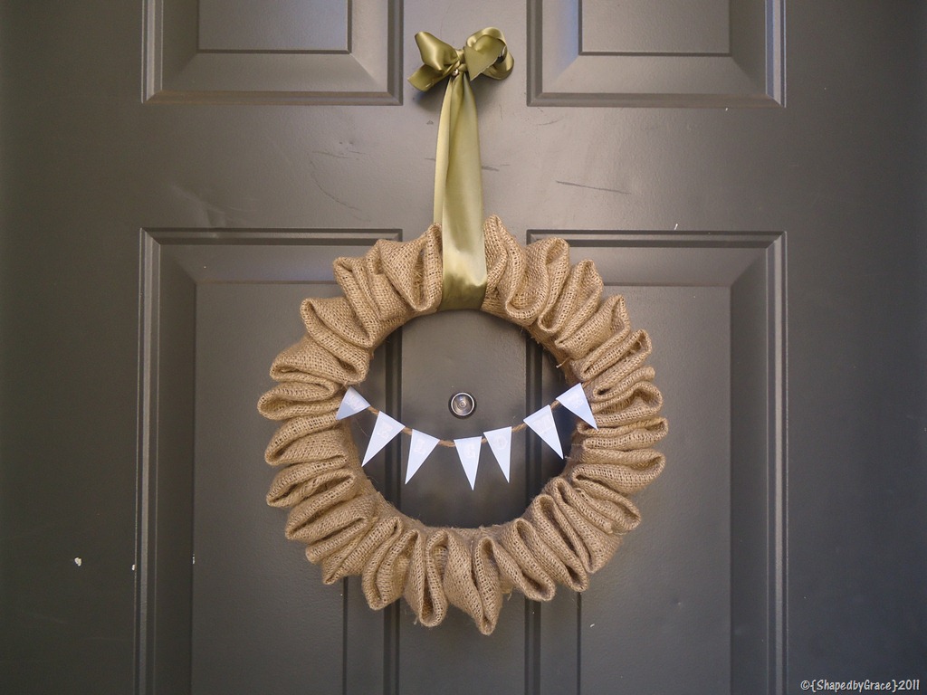 burlap fall wreath