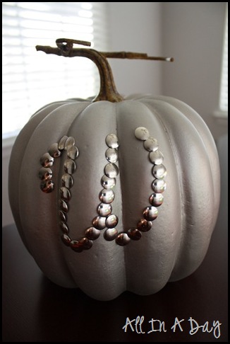 nail head fall pumpkin craft