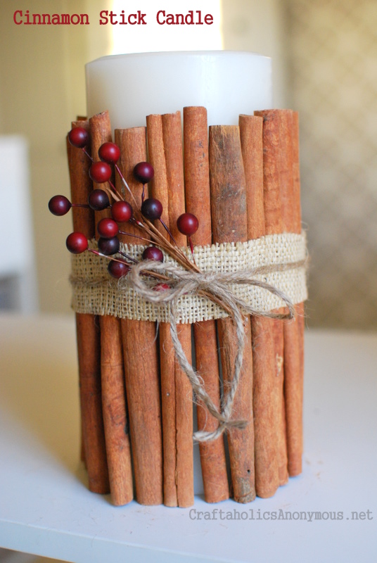 cinnmon stick candle candle craft