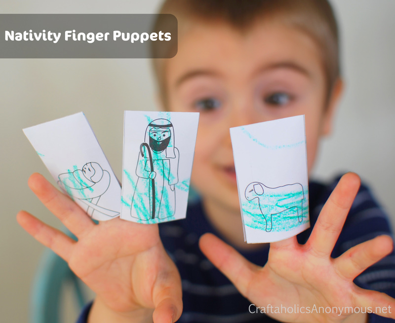 Nativity Finger Puppets - Advent Activities for Kids {Weekend Links} from HowToHomeschoolMyChild.com