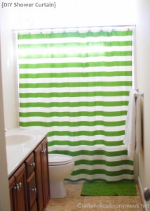striped shower curtain