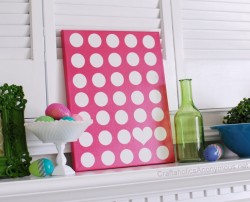 polka dot canvas spring craft