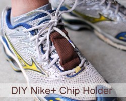 nike + chip holder DIY running chip holder
