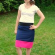 color block skirt color block skirt