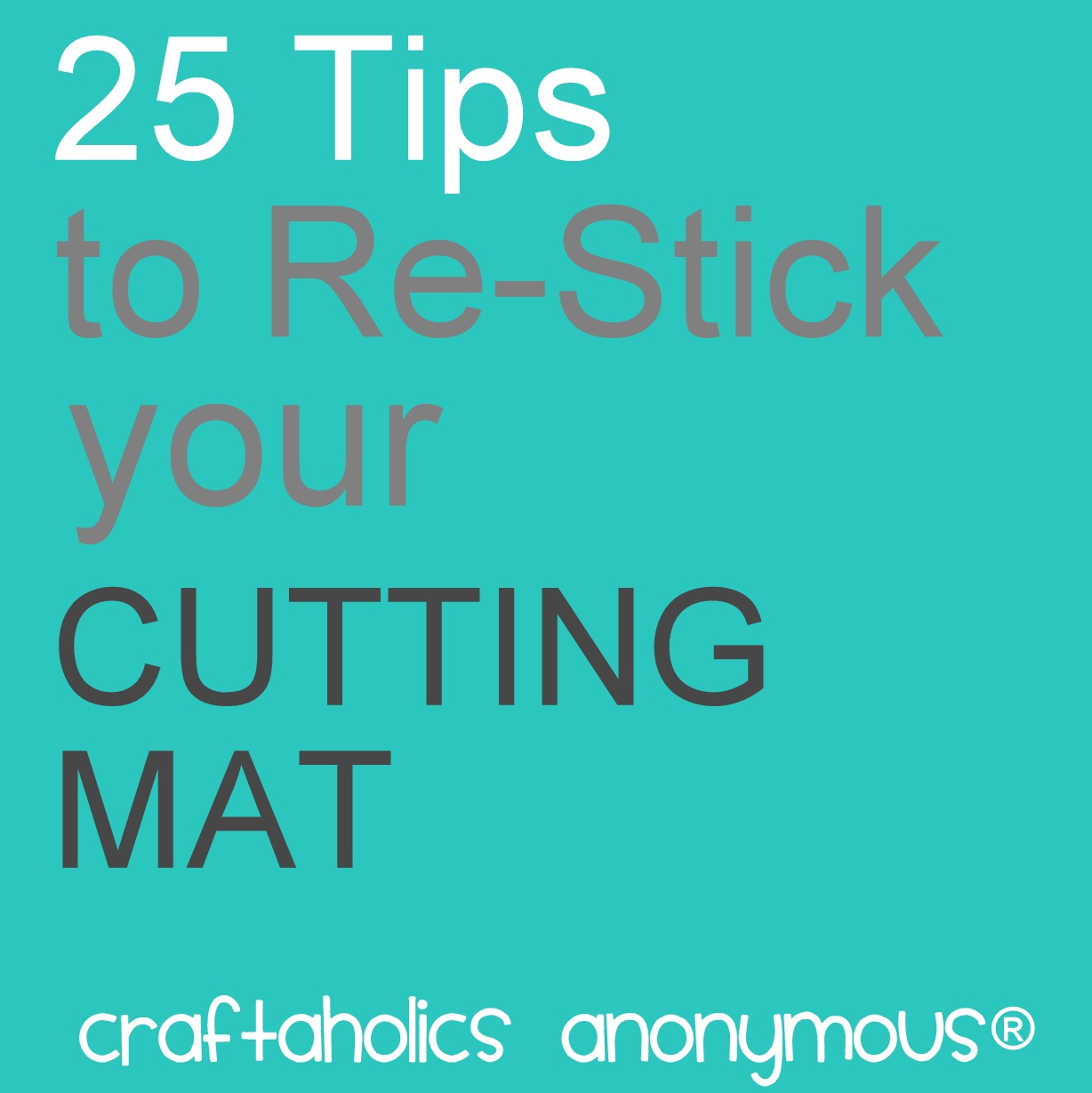 Craftaholics Anonymous®  How to Re-stick A Silhouette or Cricut