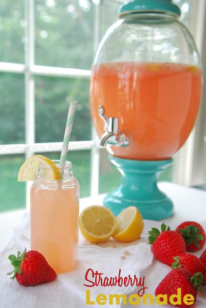 Recipe for Strawberry Lemonade. YUM! Recipe strawberry lemonade