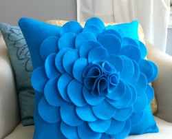 felt flower pillow
