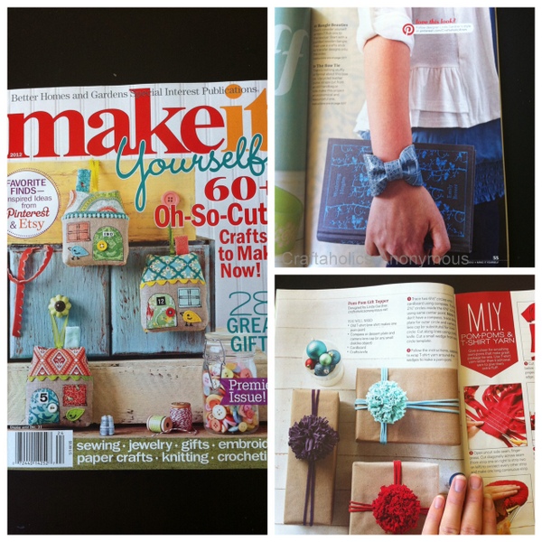 make it yourself magazine featuring Craftaholics Anonymous! magazine featuring blogger