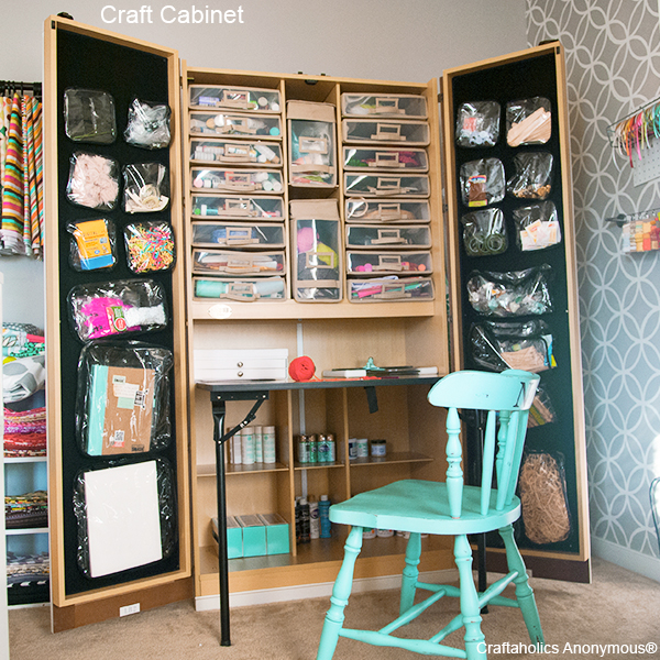 Tall Craft Storage Cabinet