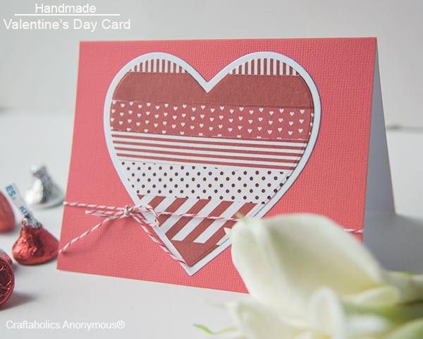 Washi Tape Valentines Day Card - Teach Me Mommy