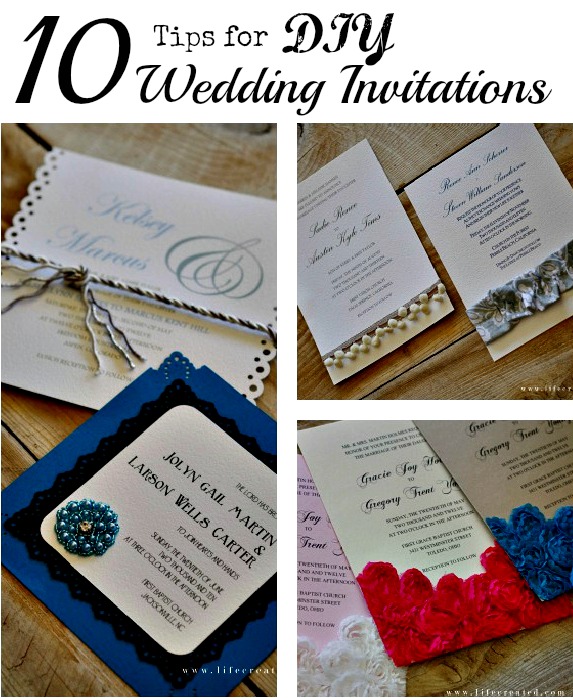 Homemade wedding invitations tutorial