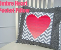 Ombre Heart Pocket Pillow