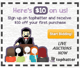 free 10$ to Tophatter just for signing up! tophatter discount