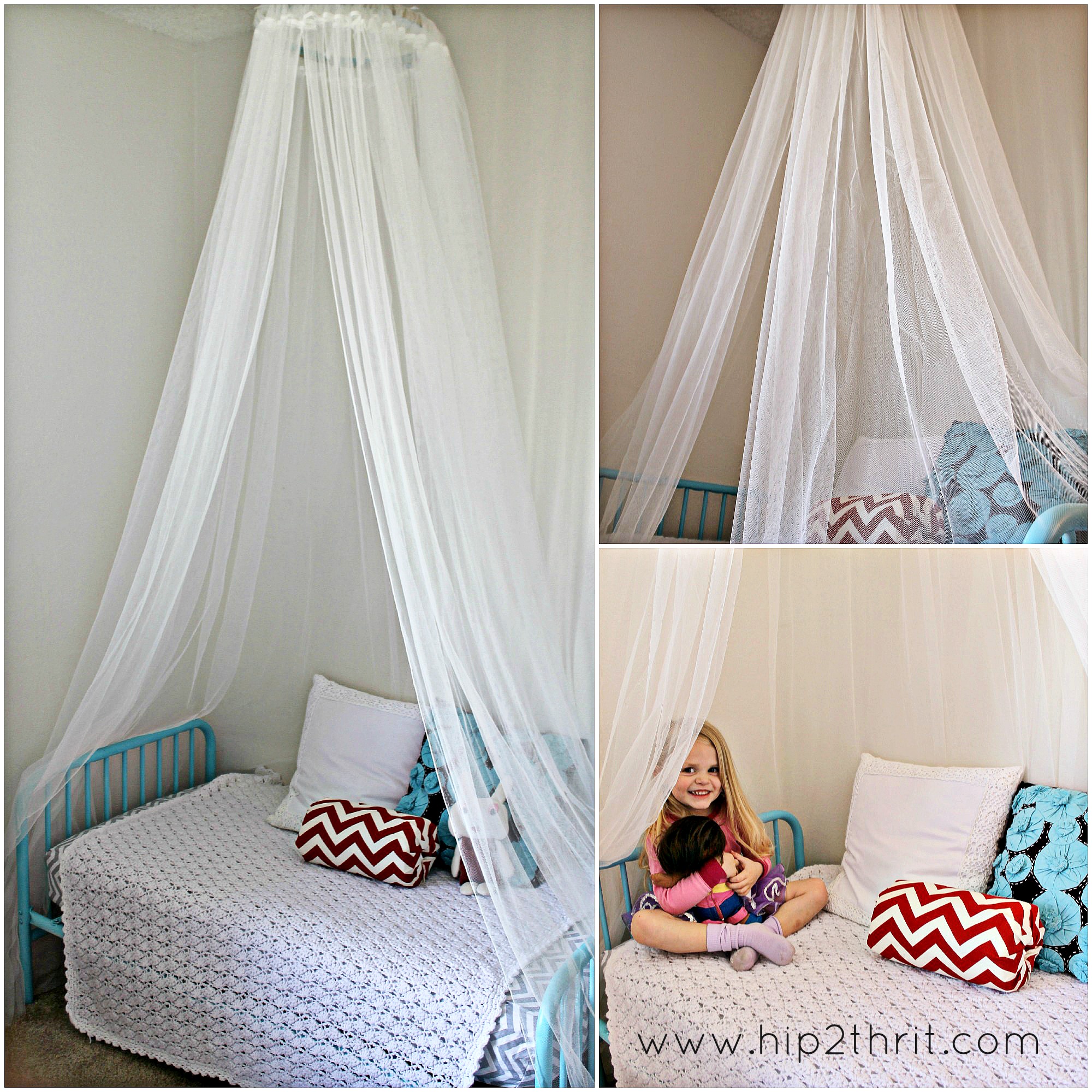 diy canopy bed for girl