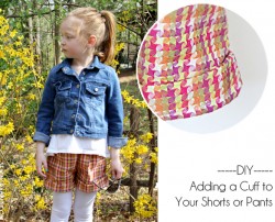 Tutorial for adding a cuff to pants or shorts - super simple!