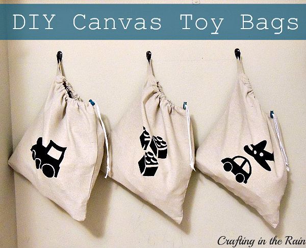 drawstring toy storage bag