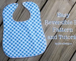 Reversible bib tutorial for infants and toddlers #sewing #baby #tutorial