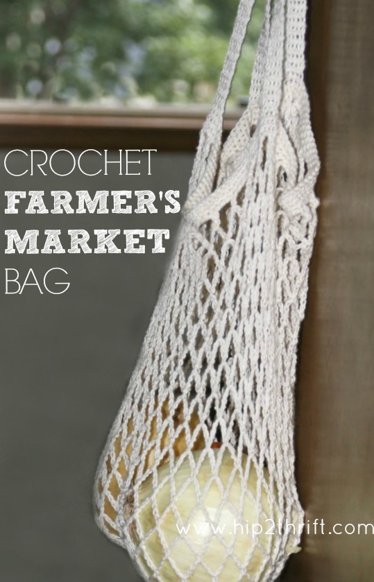 Love this crochet market tote! #crochet #bag #tote