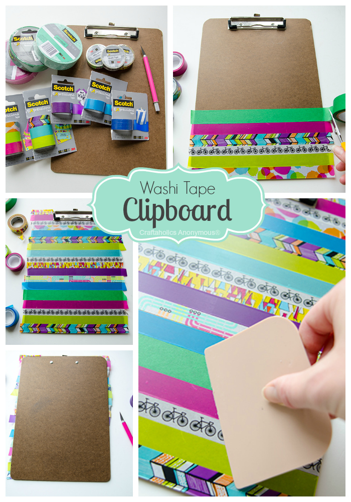 washi tape clipboard