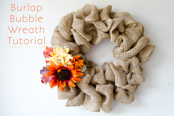 Craftaholics Anonymous Burlap Bubble Wreath Tutorial Easy