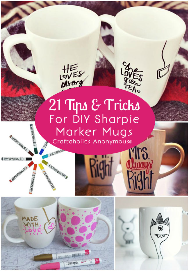 DIY Sharpie Marker Mugs at Craftaholics Anonymous