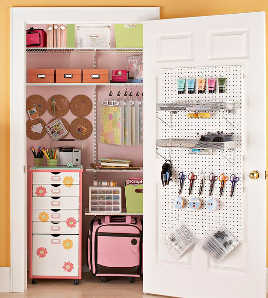 into the closet  Craft closet organization, Craft room storage, Craft room  office