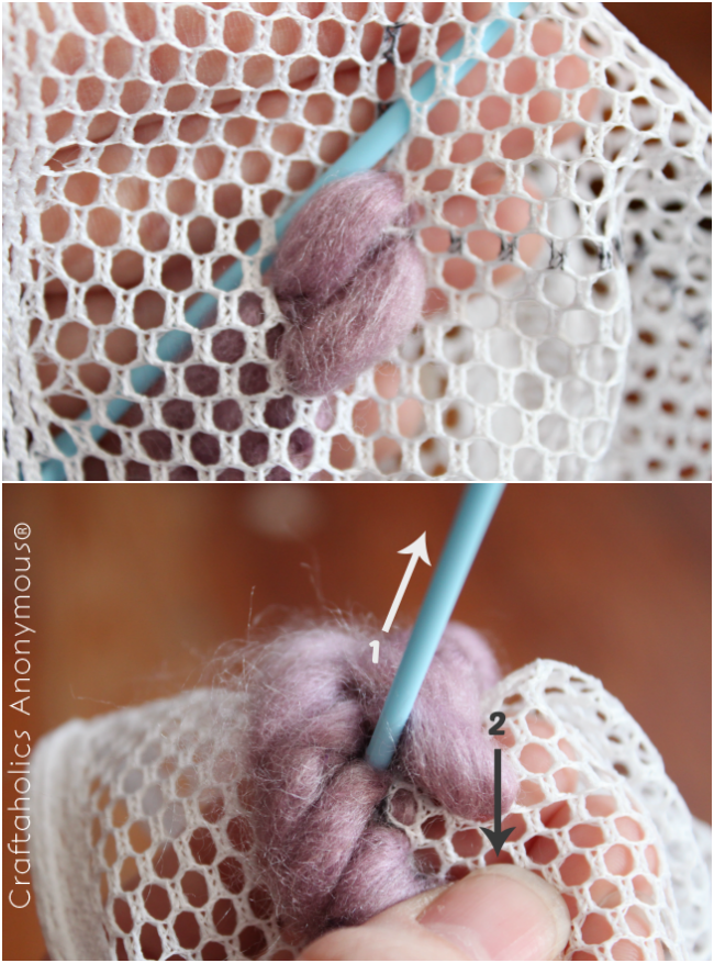 Craftaholics Anonymous Faux Knit Topped Stool Tutorial