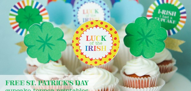 FREE St. Patrick's Day Cupcake Topper Printables #cupcaketoppers #stpatricksday #freeprintable
