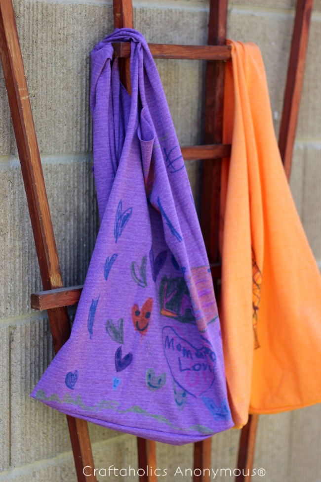 make a bag out of a shawl - creative diy idea