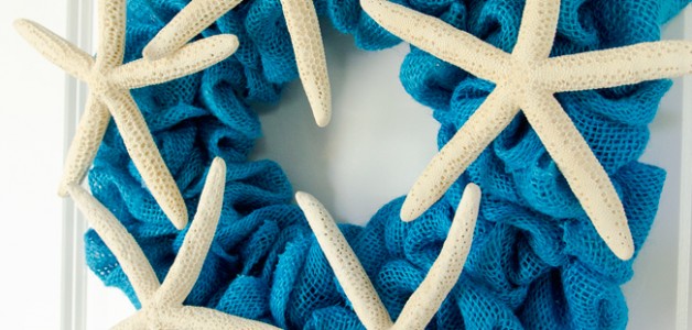 Summer burlap wreath