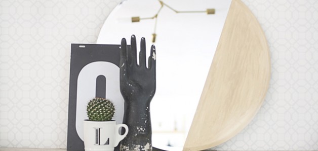 DIY Gold Dipped Mirror