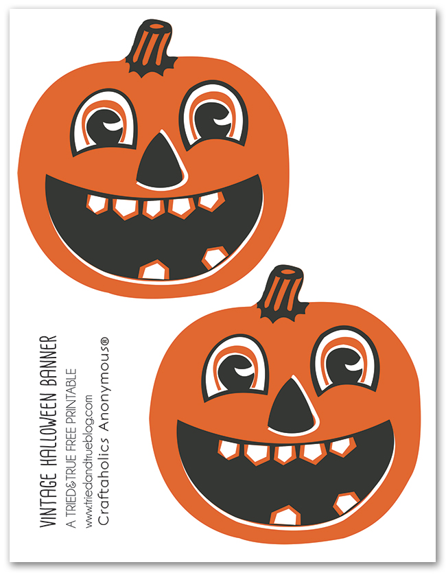 Craftaholics Anonymous® Free Vintage Halloween Banner Printable