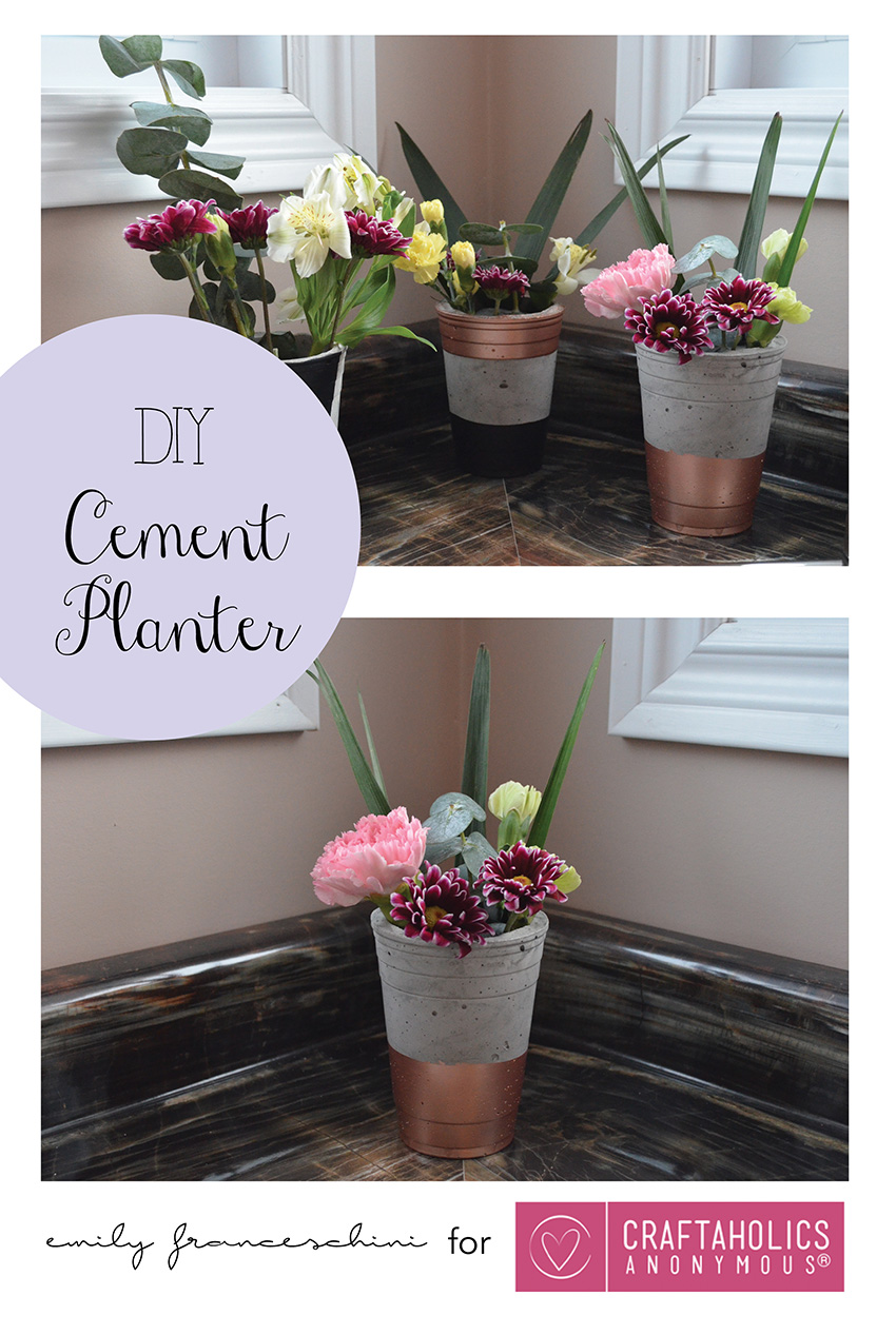 Craftaholics Anonymous® | DIY Cement Planters using Plastic Cups