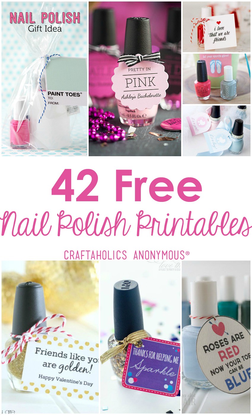 Craftaholics Anonymous® 42 Nail Polish Printables