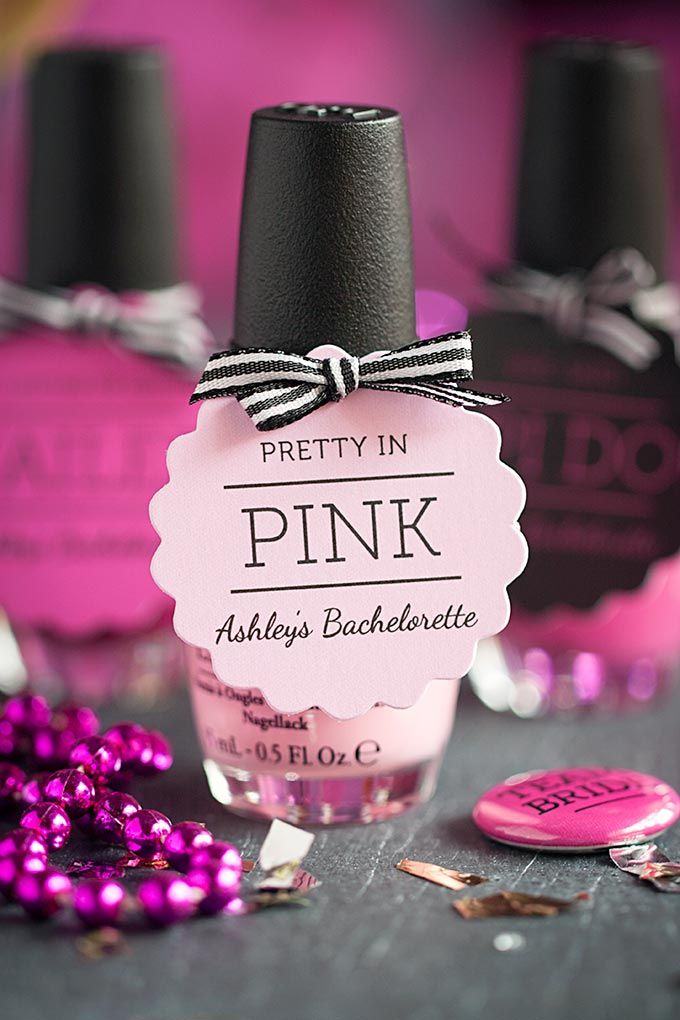 baby shower nail polish favor tags printable