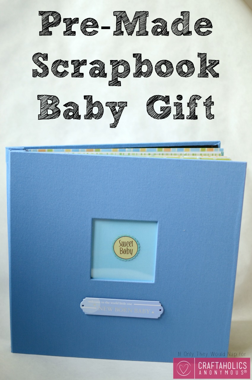 Baby girl welcome scrapbook page - Premade scrapbook