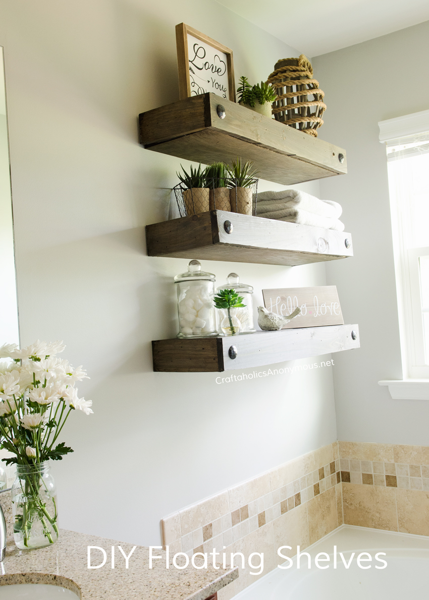 DIY Floating Sink Shelf