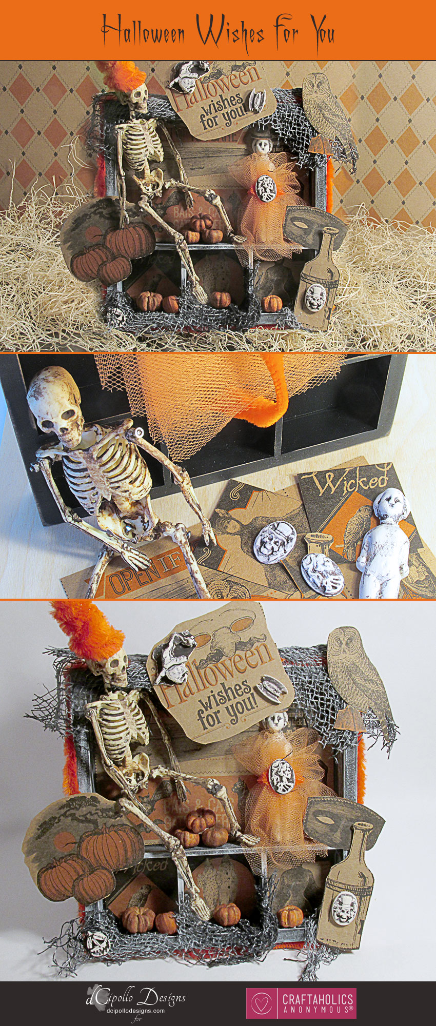 Craftaholics Anonymous Halloween Decorations Creepy Shadowbox Tray