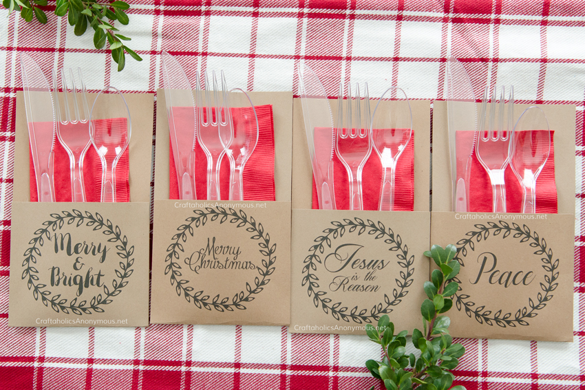 Craftaholics Anonymous® Free Printable Christmas Utensil Holder