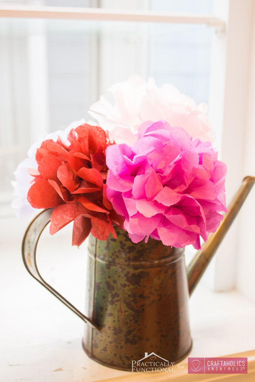 How to Make Tissue Paper Flowers Four Ways - Hey, Let's Make Stuff