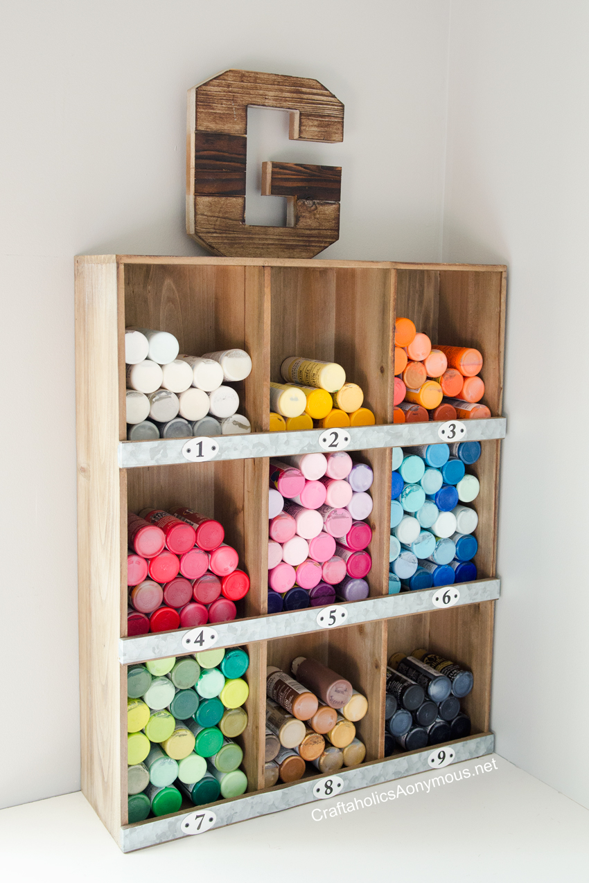 Craft Room Paint Organizer