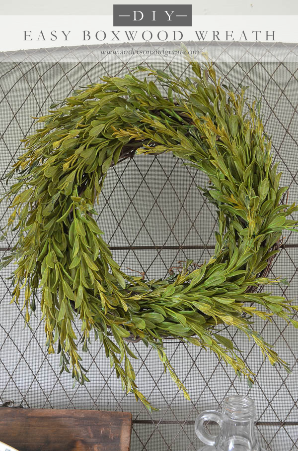 easy boxwood spring wreath