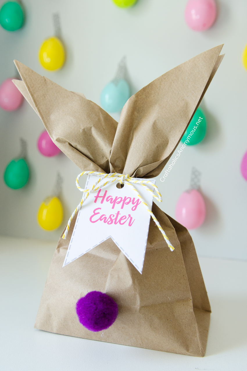 Easter Basket Homemade With Brown Bag 45