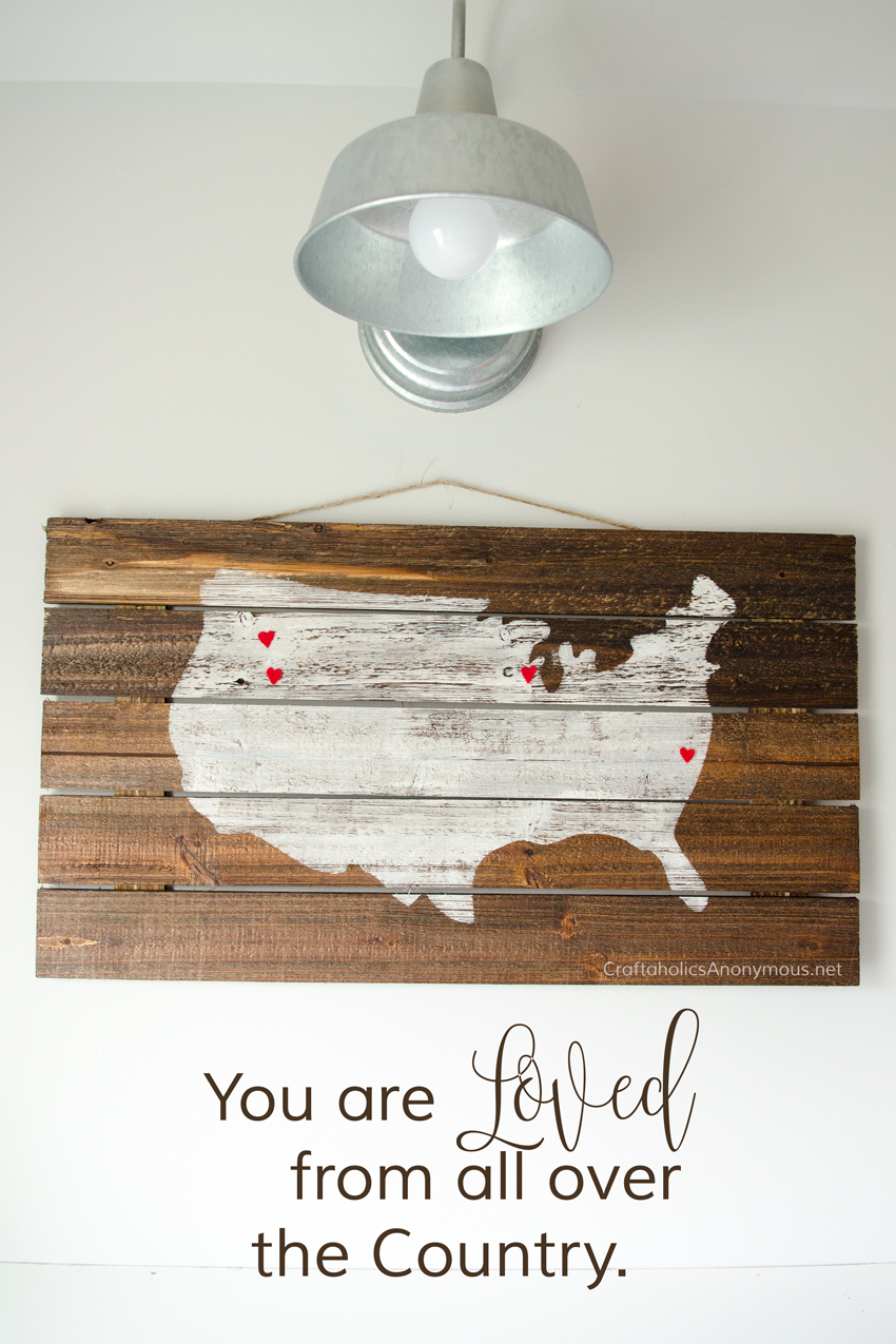 You are Loved from All Over the Country || DIY Wood Pallet Sign that 