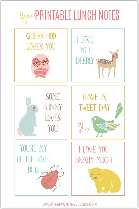 Craftaholics Anonymous® Lunch Box Notes for Again in direction of College picture about Free Printable Lunchbox Notes for Husband named Craftaholics Anonymous® Lunch Box Notes for Back again toward College