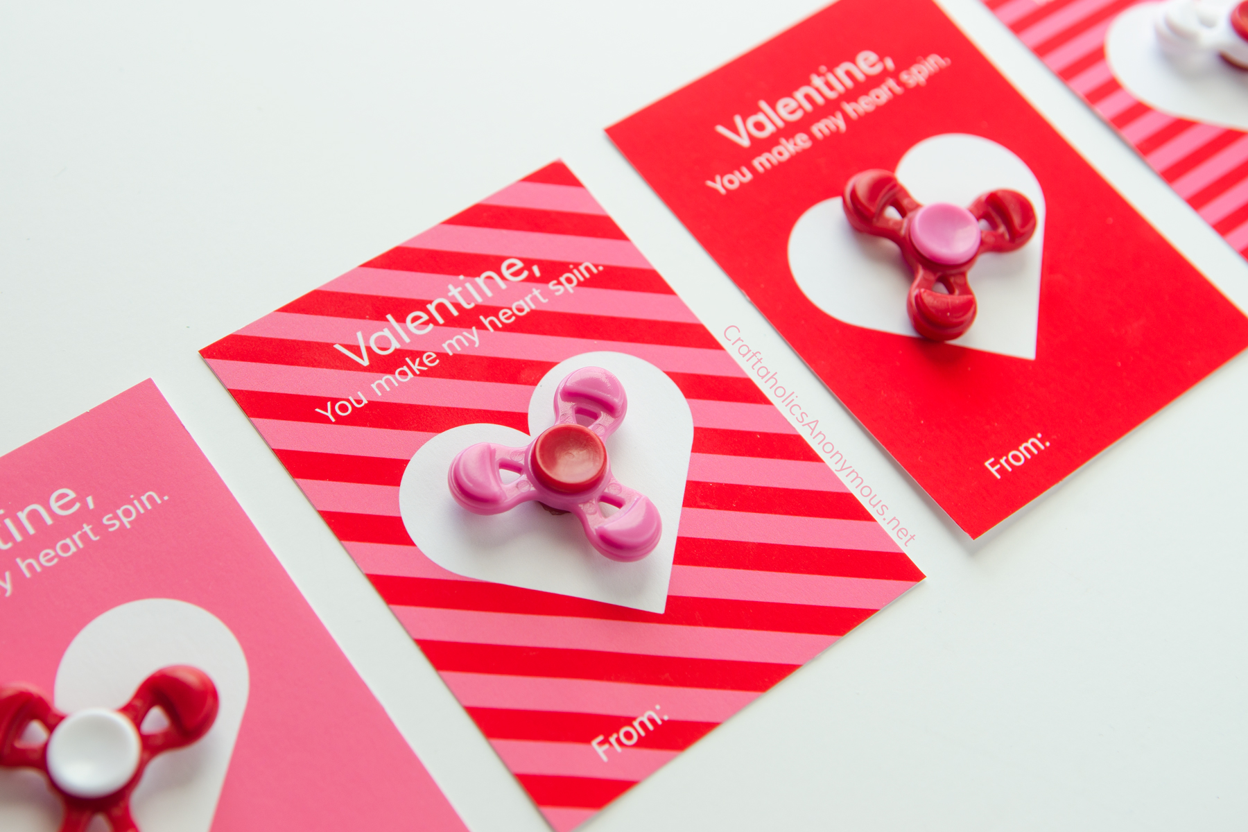 Craftaholics Anonymous Fidget Spinner Valentine Printables