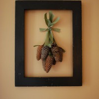 Tutorial Week: Framed Pine Cones