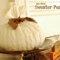 how to make a sweater pumpkin