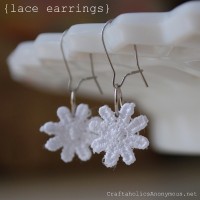 simple lace earrings