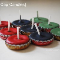 how to make candles with bottle caps